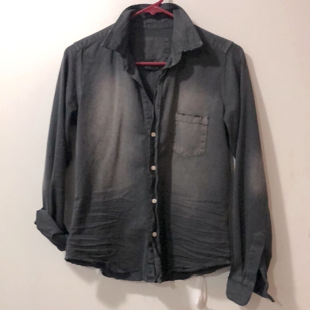 Frank & Eileen famous denim distressed shirt - Barry Black XS